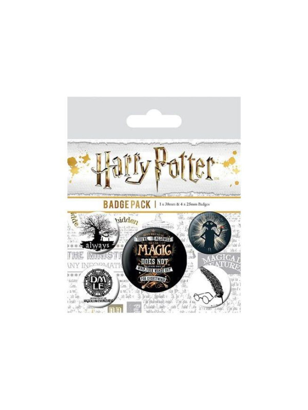 Pack de 5 chapas de HARRY POTTER