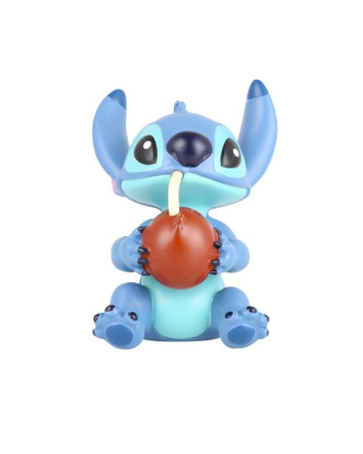 Mini figura de Stitch de Disney bebiendo agua de coco.ENVÍO GRATUITO!!