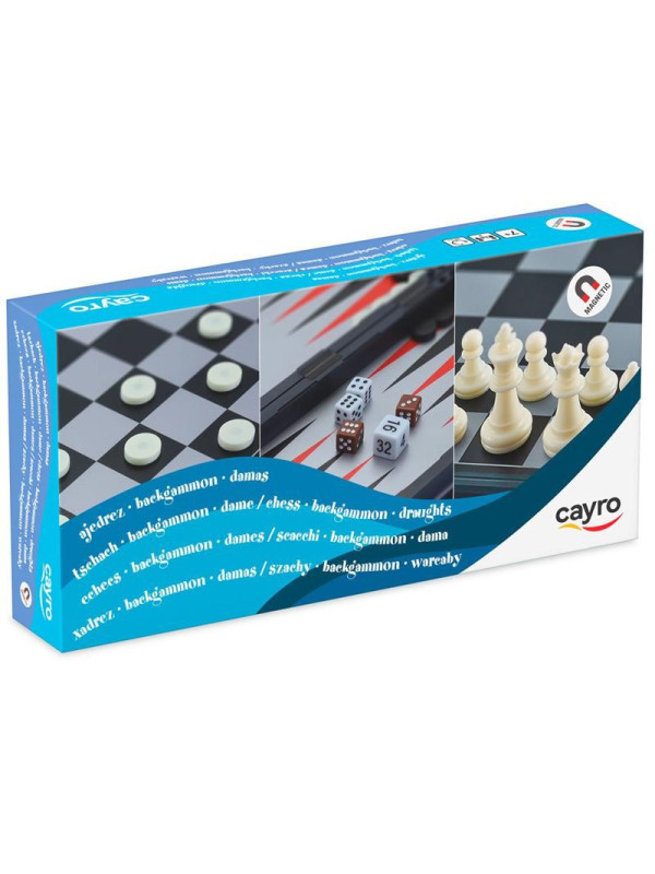 Juego AJEDREZ-DAMAS-BACKGAMMON 3 en 1