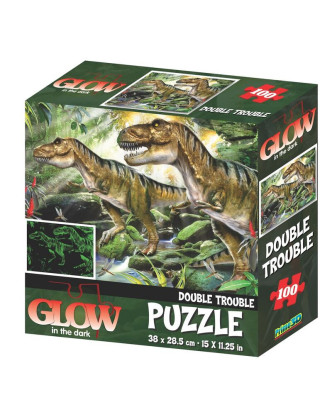 Puzzle 3D mundo dinosaurios brillo en la oscuridad 100 piezas >5 años.ENVÍO GRATUITO!!