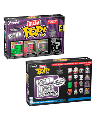 Pack Funkos Bitty Pop de 3+1 mistery+estantería.Pesadilla antes de Navidad de Disney.ENVÍO GRATUITO!!