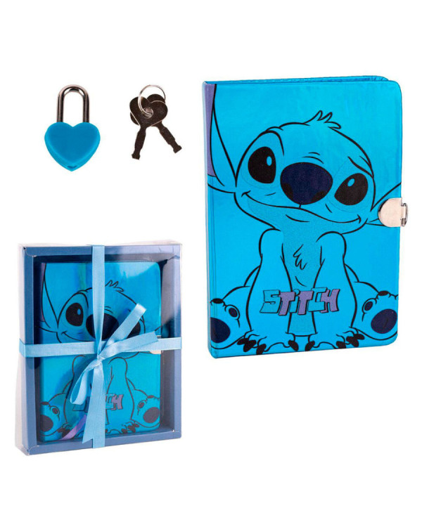 Diario de Stitch de Disney con llave y candado >8 años.ENVÍO GRATUITO