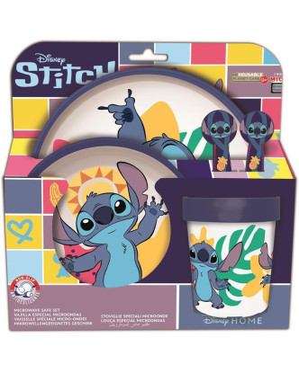 Set de vajilla infantil Stitch verano 2024 de Disney >4 años.ENVÍO GRATUITO!!