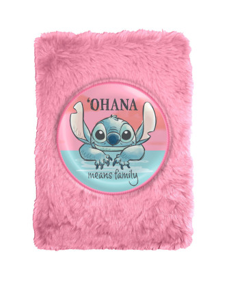 Cuaderno peluche Stitch Ohana significa Família.De Disney >6 años.ENVÍO GRATUITO!!