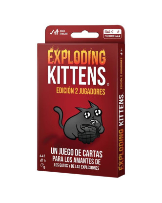 Juego Exploding Kittens edición 2 jugadores >7 años.ENVÍO GRATUITO!!