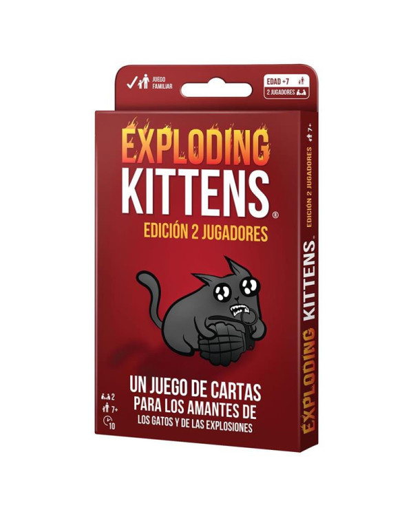 Juego Exploding Kittens edición 2 jugadores >7 años.ENVÍO GRATUITO!!