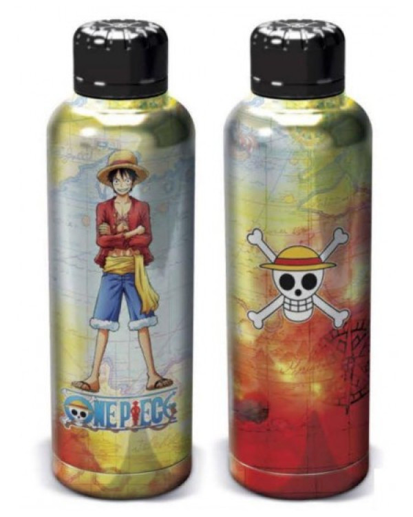 Botella One Piece termo aislante cromada 2 caras.