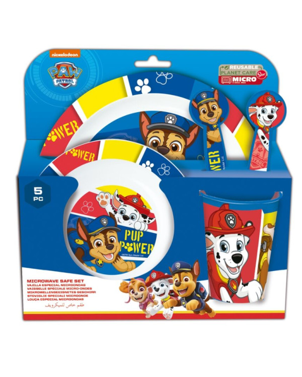 Set de vajilla infantil Patrulla Canina >4 años.