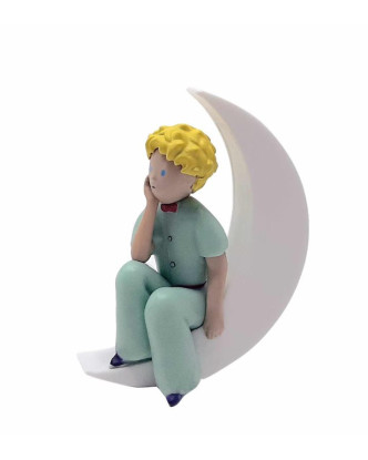 Mini figura El Principito meditando sentado en la Luna.ENVÍO GRATUITO!!