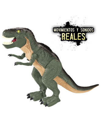 Dinosaurio T-REX electrónico con movimientos y sonidos reales > 3 años.