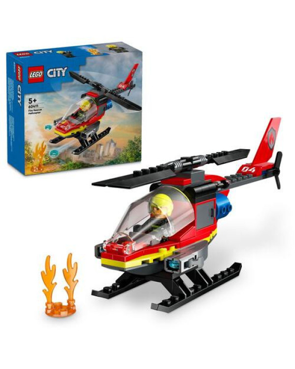 Lego City Helicoptero de rescate de bomberos >5 años.ENVÍO GRATUITO!!