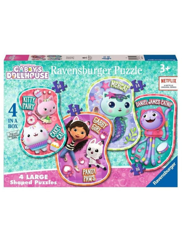 Caja con 4 puzzles de la casa de muñecas de Gabby >3 años con ENVÍO GRATIS!!