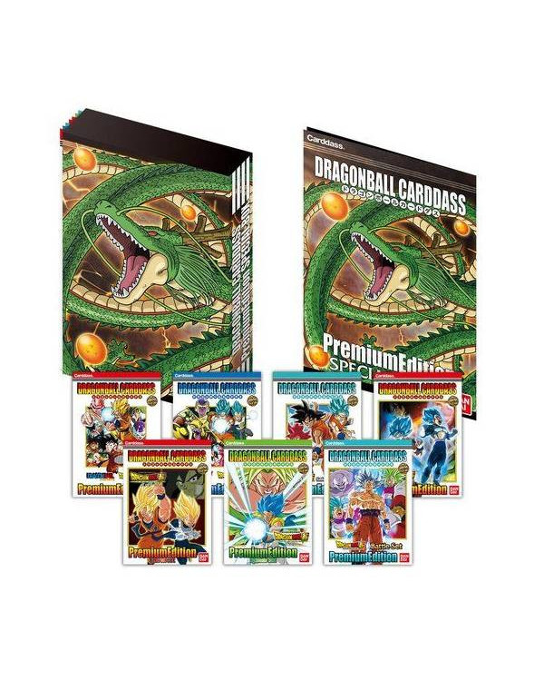 Pack de 7 conjuntos historicos de cartas holográficas Edición Premium Dragon Ball Z.ENVÍO GRATUITO!!