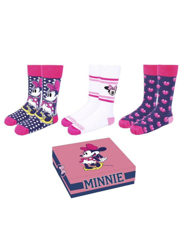 Caja regalo con 3 pares de calcetines Minnie Mouse de Disney.ENVÍO GRATUITO!!