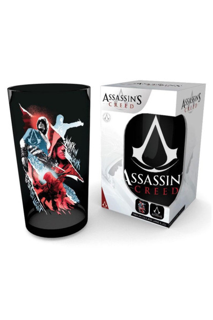 Vaso alto de cristal mate de Assassin´s Creed con ENVÍO GRATIS!!