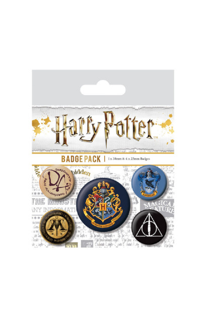 Pack de 5 chapas de HARRY POTTER Pack de 5 chapas de HARRY POTTER