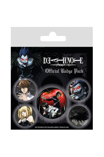 Pack de 5 chapas DEATH NOTE
