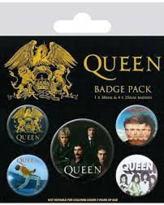 Pack de 5 chapas de Queen exclusivas