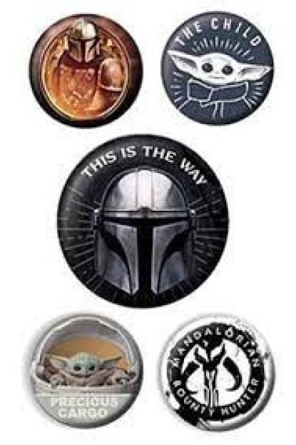 Pack de 5 chapas The Mandalorian STAR WARS Pack de 5 chapas The Mandalorian STAR WARS
