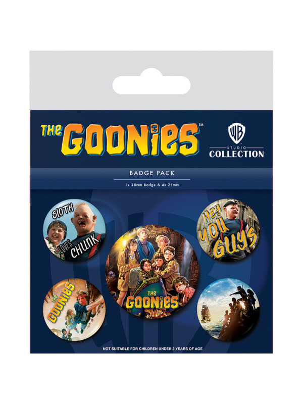 Pack de 5 chapas de LOS GOONIES