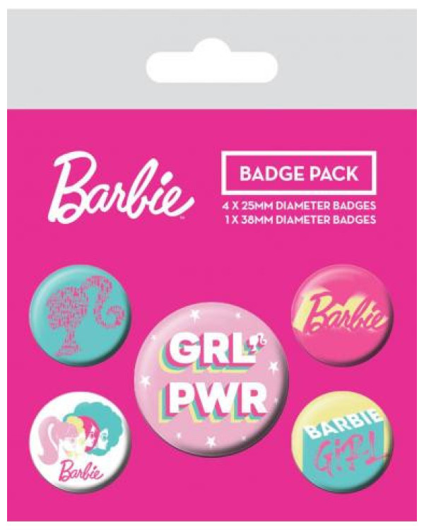 Pack de 5 chapas exclusivas Barbie.