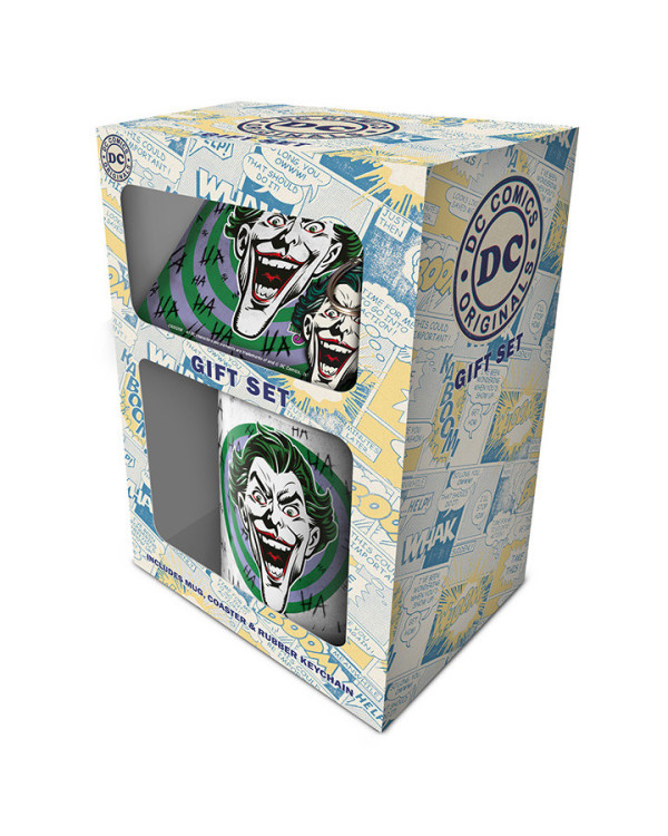 Caja regalo con taza, posavasos y llavero JOKER de DC.ENVÍO GRATUITO!!