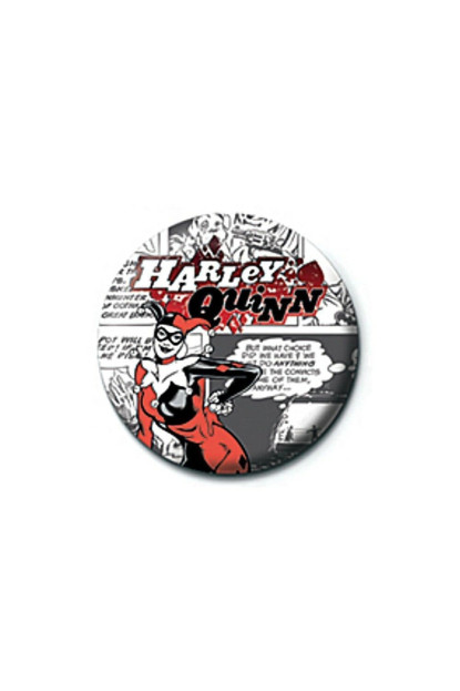Chapa insignia esmaltada de Harley Quinn DC