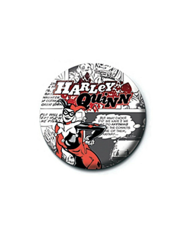 Chapa insignia esmaltada de Harley Quinn DC