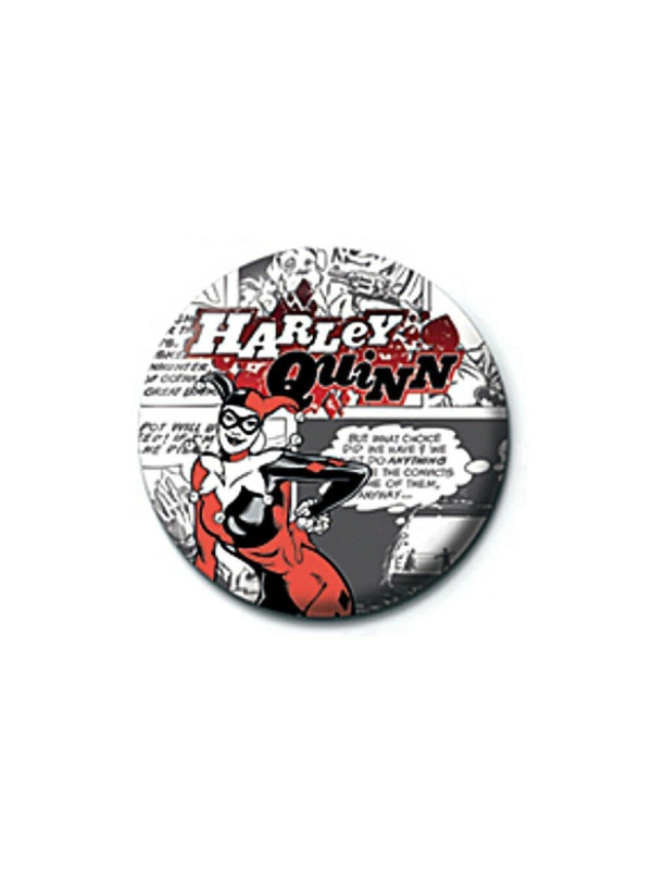 Chapa insignia esmaltada de Harley Quinn DC