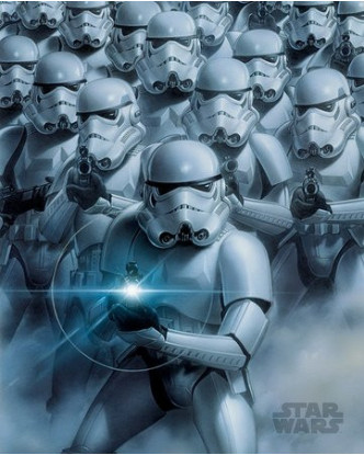 Mini póster papel satinado batallón Stormtrooper de Star Wars.ENVÍO GRATUITO!!