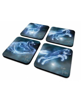 Pack de 4 posavasos Patronus colección de Harry Potter.ENVÍO GRATUITO!!