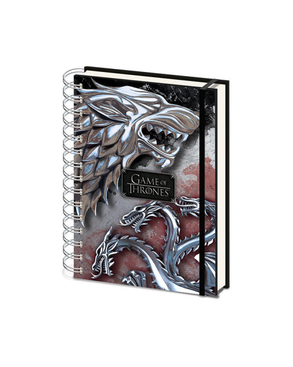 Libreta A5 espiral con rayas Casa Stark Juego de Tronos.ENVÍO GRATUITO!!