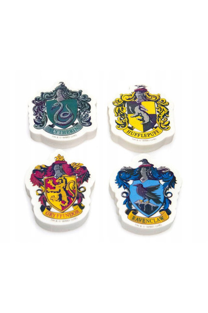 Colección Harry Potter de 4 gomas escudos casas.ENVÍO GRATIS!!