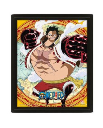 Póster 3D lenticular efecto doble imagen ONE PIECE + marco de pared.ENVÍO GRATUITO!!