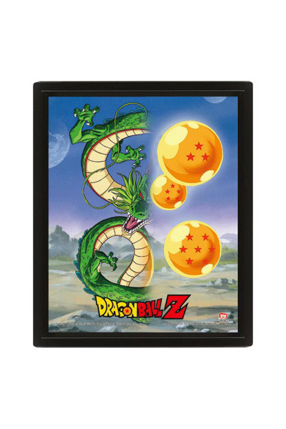 Marco + Póster 3D Shenron Dragon Ball Z 
