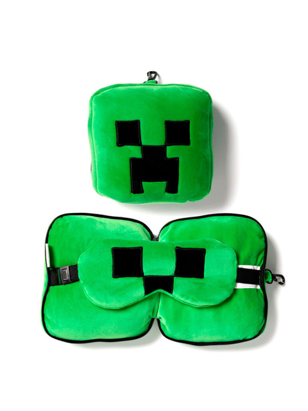 Almohada con antifaz Creeper de MINECRAFT Almohada con antifaz Creeper de MINECRAFT
