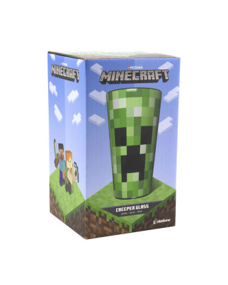 Vaso alto de cristal mate Creeper de Minecraft.ENVÍO GRATUITO!!