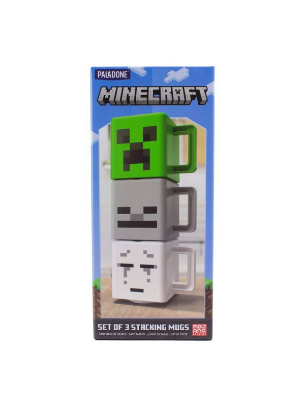 Set de 3 tazas apilables de Minecraft 250ml con ENVÍO GRATIS!!