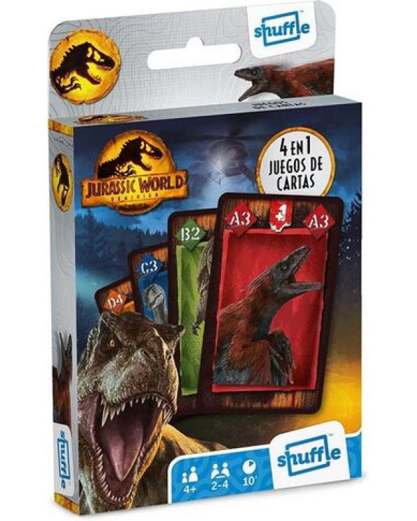 Baraja cartas Dinosaurios Jurassic World Dominion >4 años.ENVÍO GRATUITO!!