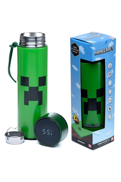 Botella termo Minecraft con indicador de temperatura con envío gratis!!
