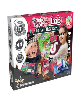 KIT TRUCOS CIENTIFICOS BROMAS LABORATORIO MAESTRO TIK-TOK JUEGO EDUCATIVO SCIENCE4YOU.Producto con Licencia Oficial SCIENCE4YOU