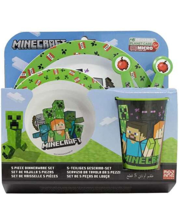 Set de vajilla infantil Minecraft >4 años.