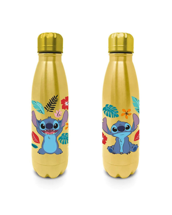 Botella dorada aluminio termo aislante Stitch de Disney >6 años.ENVÍO GRATUITO!!