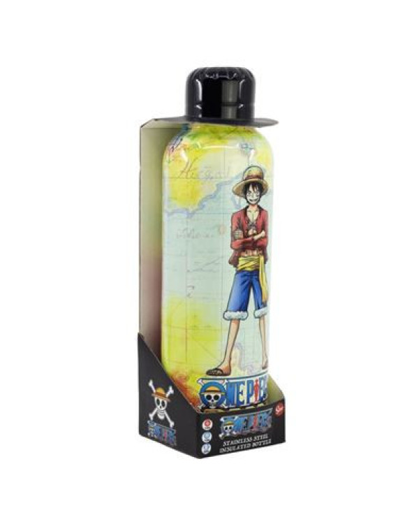 Botella One Piece termo aislante cromada 2 caras.