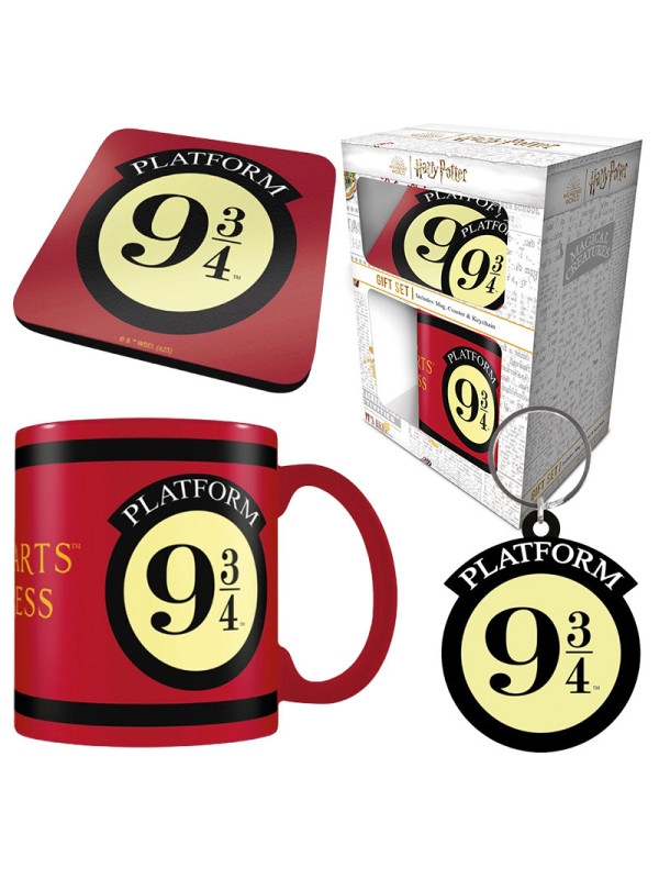 Pack taza+posavaso+llavero de Harry Potter