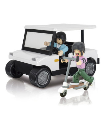 Coche Caddy de golf y recoge pelotas con patinete de Roblox, incluye 2 figuras >3 años.ENVÍO GRATUITO!!