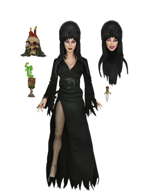 Figura NECA articulada de Elvira Maestra del Mal con accesorios.ENVÍO GRATUITO!!