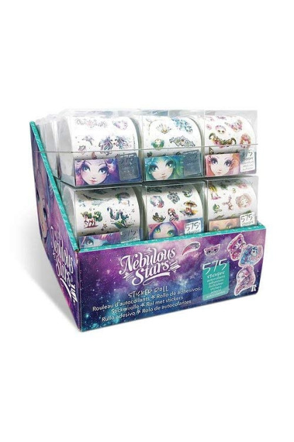 Rollo de 575 pegatinas con glitter de Nebulous Stars con ENVÍO GRATIS!!