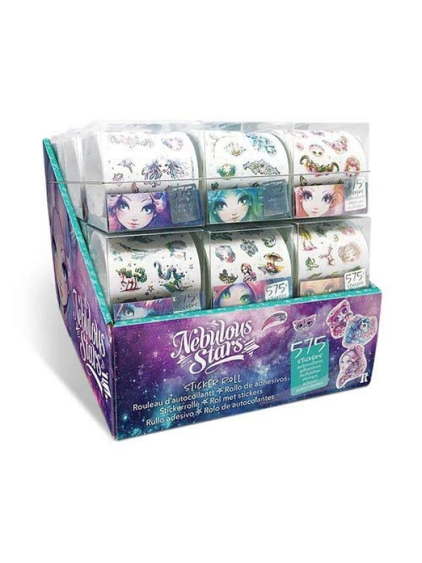Rollo de 575 pegatinas con glitter de Nebulous Stars con ENVÍO GRATIS!!