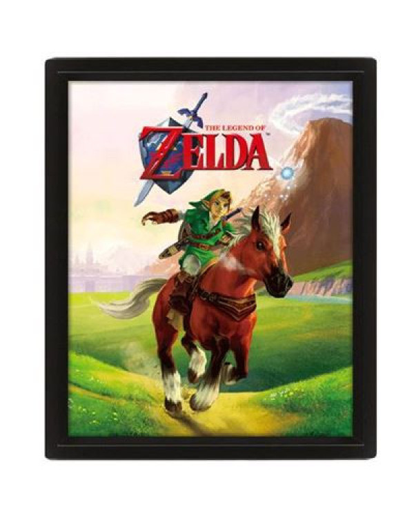 Póster 3D lenticular con efecto doble imagen The Legend of Zelda + marco de pared .ENVÍO GRATUITO!!